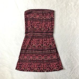 Forever 21 Aztec Print Tube Loose Bottom Dress